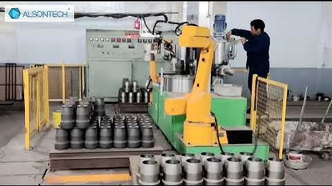 Cylindrical Casting Parts Loading Application by ALSONTECH 3D Vision & ESTUN Robot