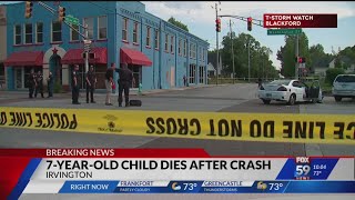 IMPD: Child dead, 2 adults in critical condition after crash at crosswalk on city's east side