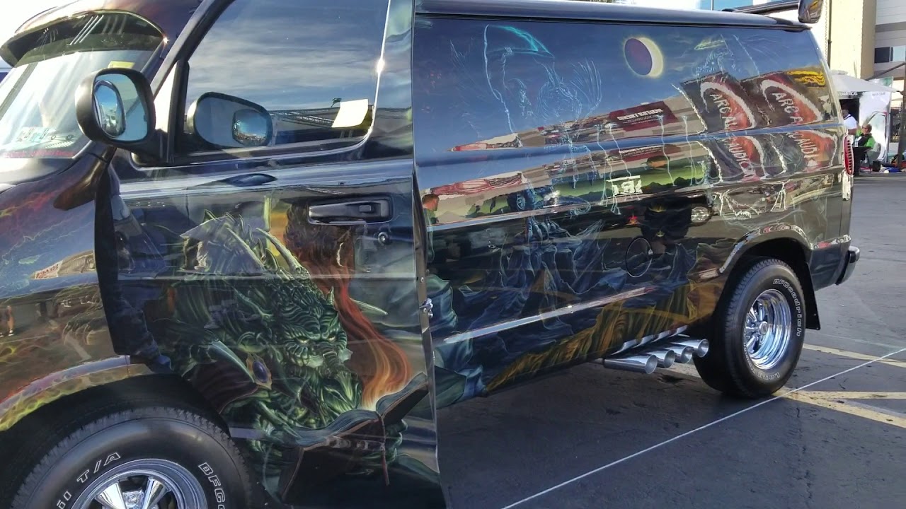 SEMA 2018 Hand Painted Mural all Around Van YouTube