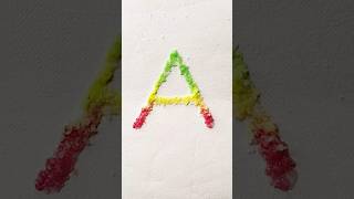 A letter Salt painting for beginners #letter #painting #salt #diy #trending #shorts #viralvideo