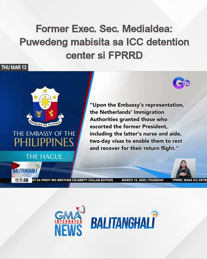 Former Exec. Sec. Medialdea - Puwedeng mabisita sa ICC detention center si FPRRD | Balitanghali