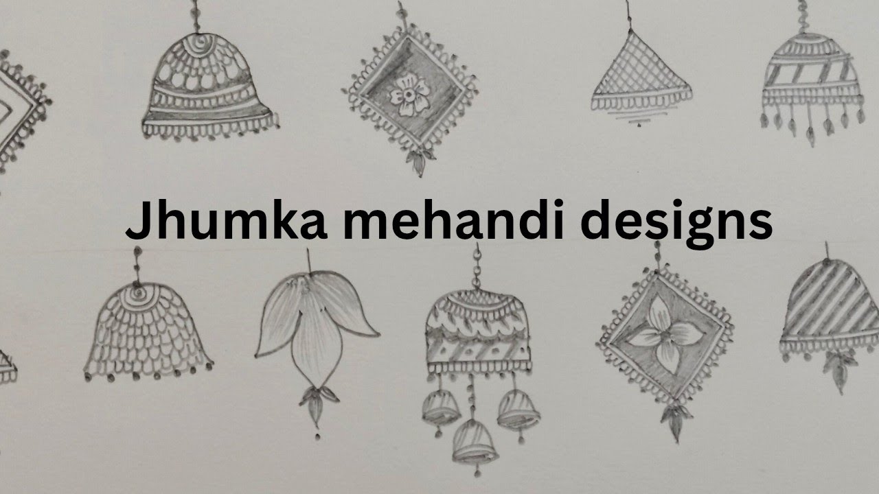 Jhumka design| Mehandi designs|| Sneha's creativity #videos 