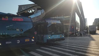 MTA Bx3/Bx7 and A Shuttle Bus Action at GWB