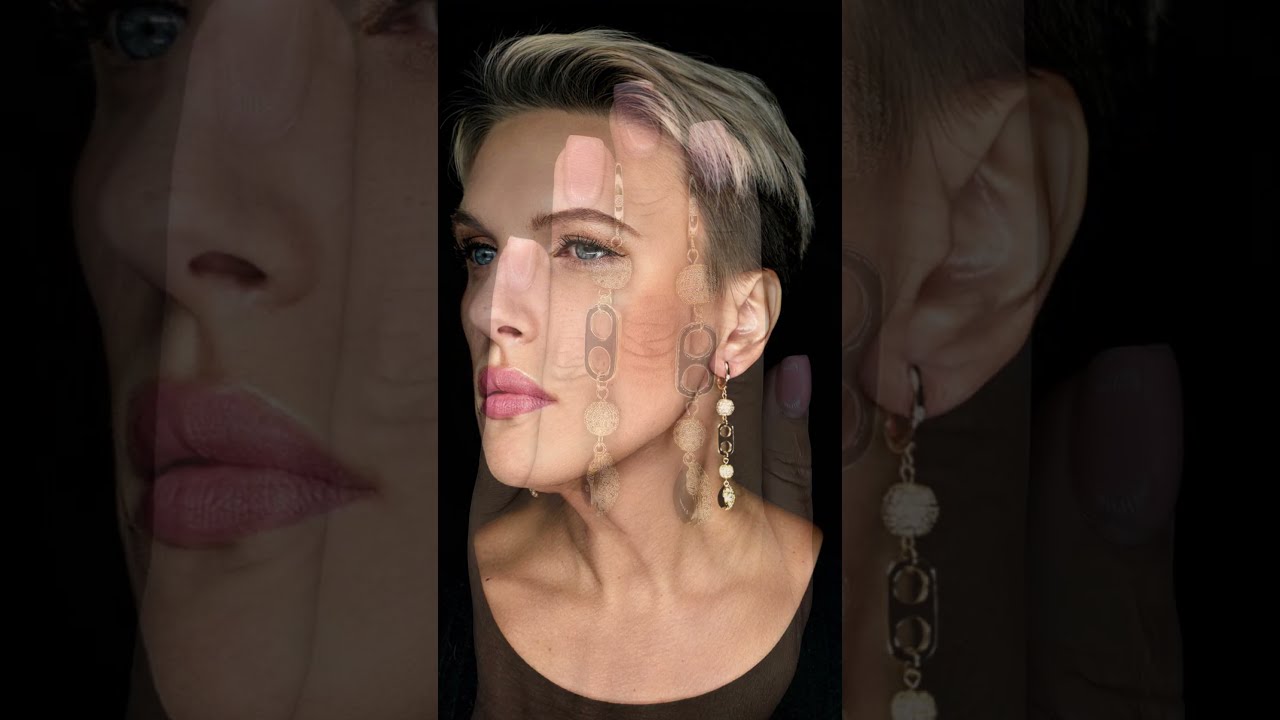 Gold Seashell & Black Dangle Earrings – Funky Ocean Statement Jewelry