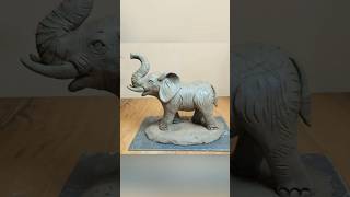 elephant making 🐘🐘 #clay #skulpture #clayart #elephant #ytshorts #youtube #video