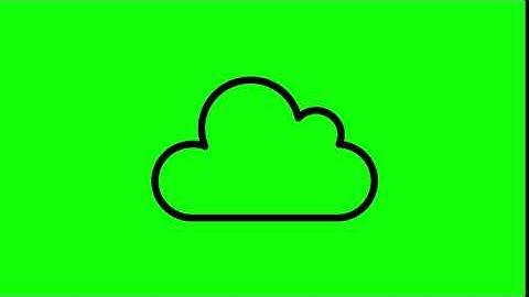 Animated Cloud Icon on Green Screen With Pop-up Sound