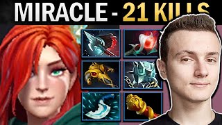 Windranger Dota Gameplay Miracle with 21 Kills and Malevolence