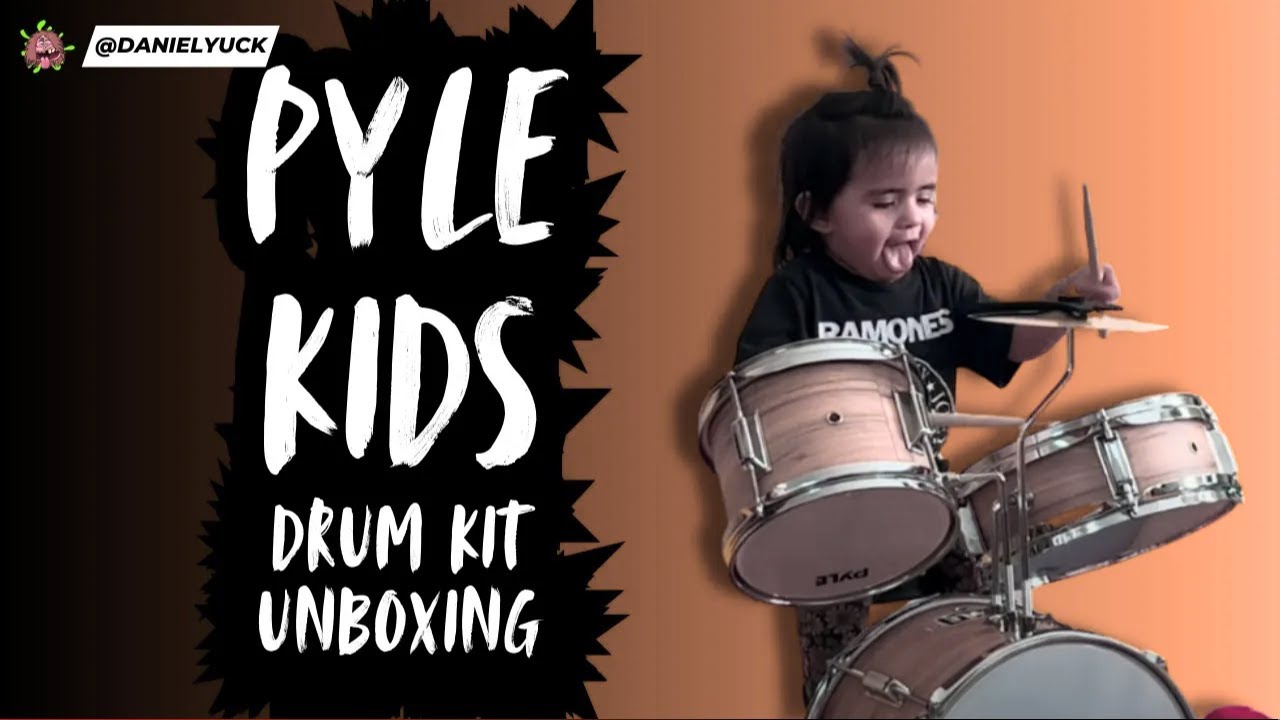 Pyle Kids Drum Set, Piece Beginner Junior Drummer Kit