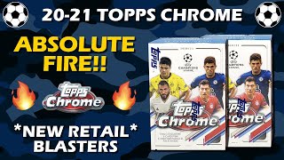 ABSOLUTE FIRE!! 2020-21 Topps Chrome Soccer UEFA Champions League 2x Retail Blaster Review