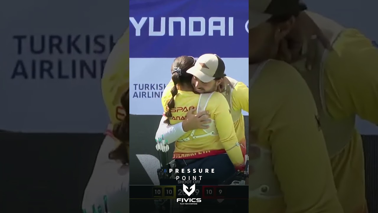 Everything on the line. 🎯😮‍💨  | #PressurePoint Fivics tiebreak | #archeryworldcup | #shorts