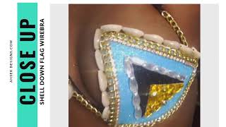 Ahsek Close Up: Shell Down Flag Wirebra St. Lucia