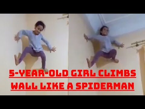 5-Year-Old Girl Climbs Wall Like A Spiderman; Video Will Shock You | Catch News