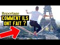 Reportage  ils ont mont une slackline sur la tour eiffel de nuit 