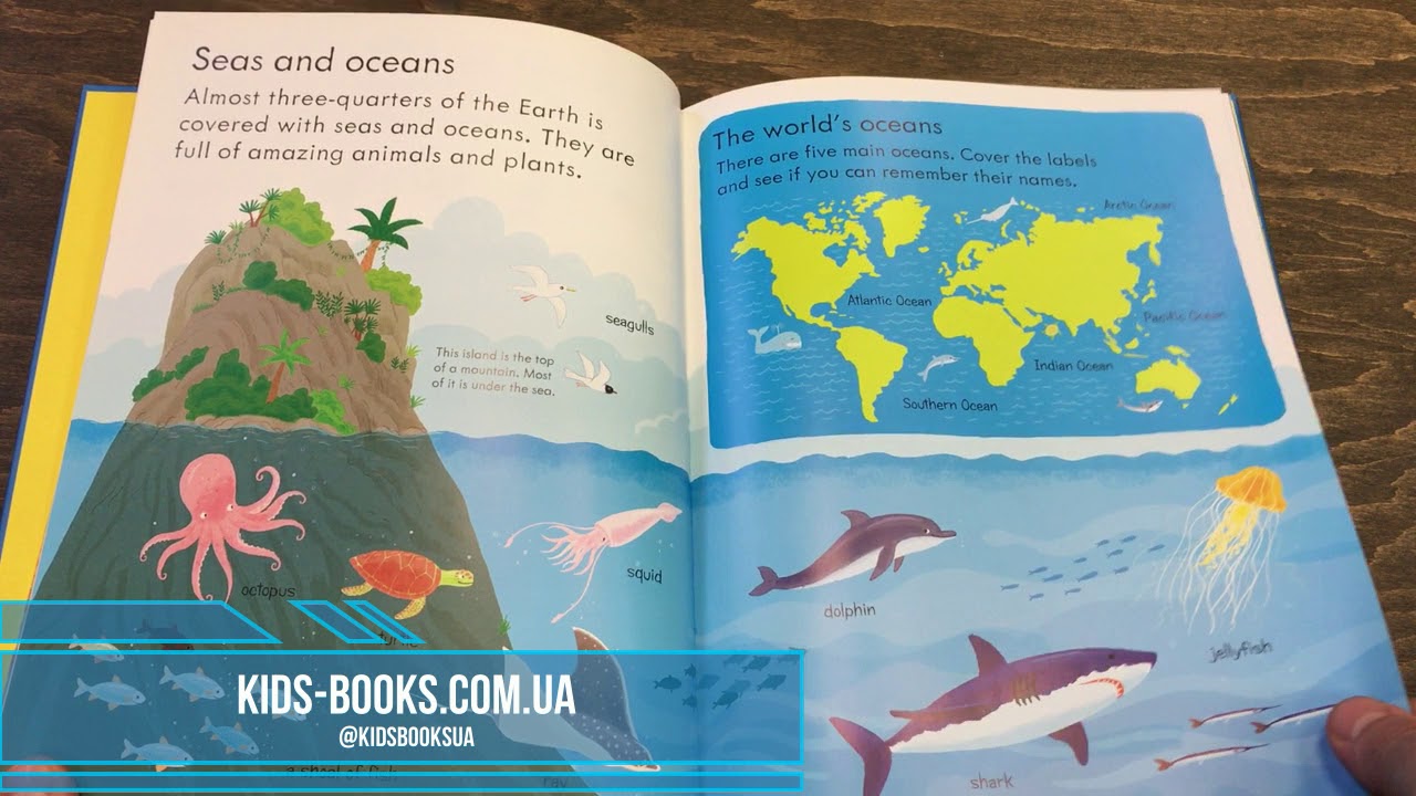Kids-Books: Детская книга Usborne My First Book About our World со стикерами