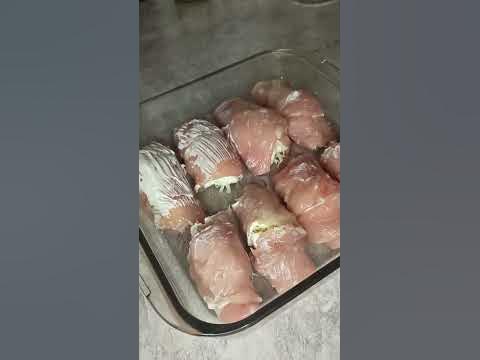 Рулетики из куриного филе с сыром - YouTube