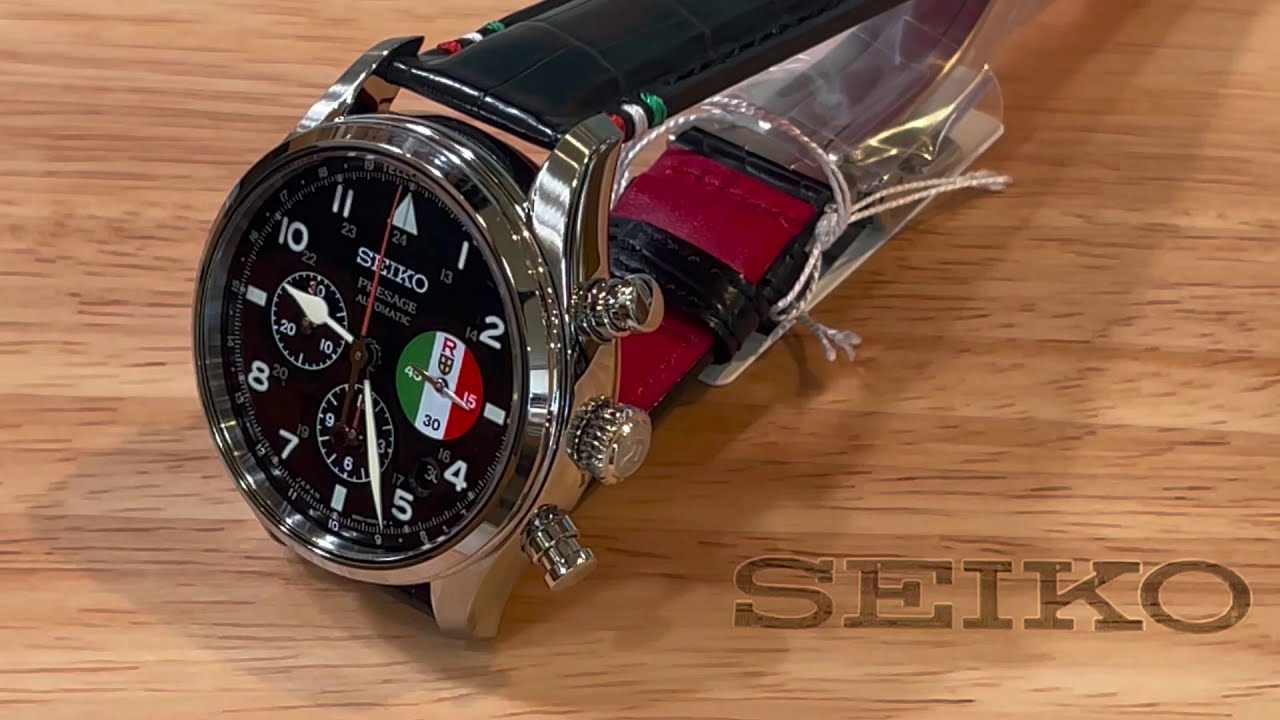 Unboxing the Seiko Presage Porco Rosso Chronograph SRQ033 - YouTube