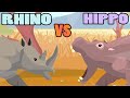 Hippo vs rhino  animal tournament s1  animal animation