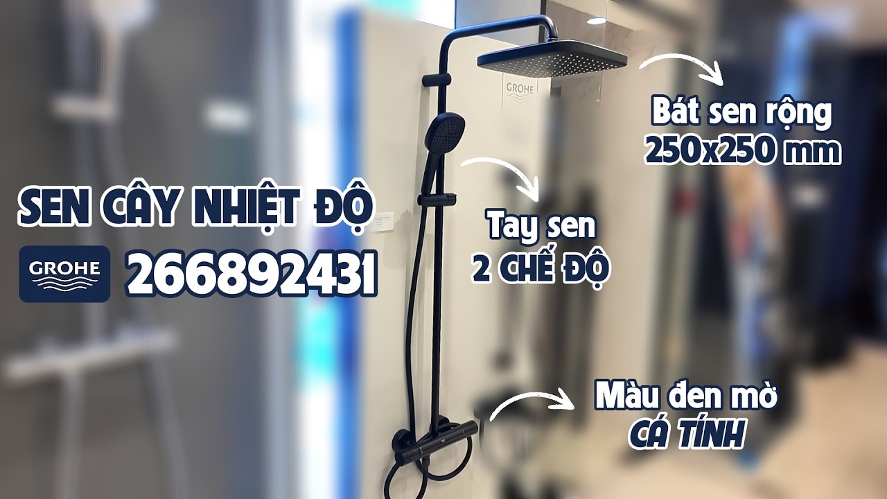 Bộ cây sen tắm ổn nhiệt Tempesta Cosmopolitan 250 cube GROHE 26689000