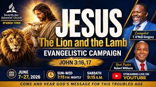 Sat, June 13, 2026 | 9:15 A.M. | Jesus - The Lion and the Lamb | Evangelistic Campaign
