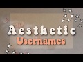 aesthetic usernames 🦋