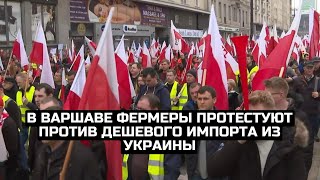 В Варшаве фермеры протестуют против дешевого импорта из Украины