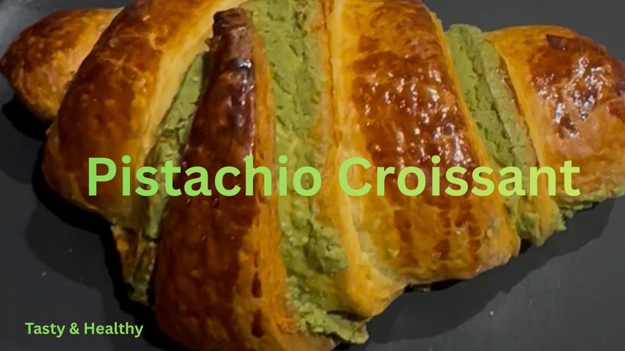 #Pistachio_Croissant, The Fasted & Most Delicious #Croissant in Minutes. Crispy, buttery and tasty!