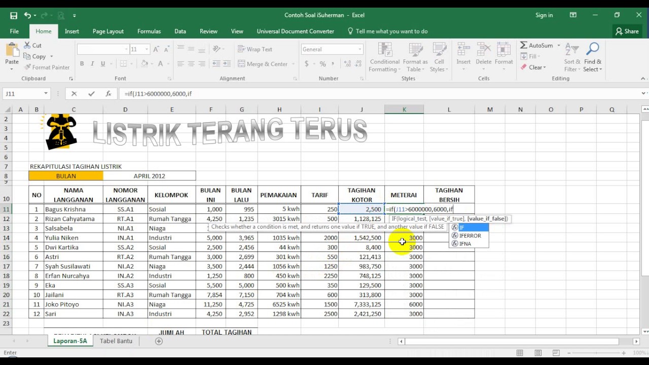 Contoh Soal Excel Dan Jawabannya Kumpulan Soal Pelajaran 3