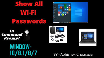 CMD : Find all Wi-Fi passwords with only 1 command | Windows 10/8.1/8/7