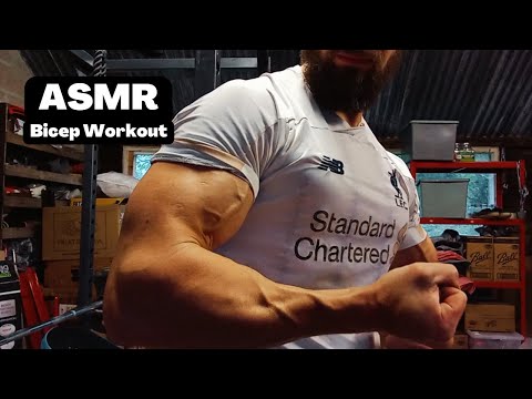 ASMR Relaxing Whispered Bicep Workout | My Routine For BIG BICEPS | ASMR Whispering