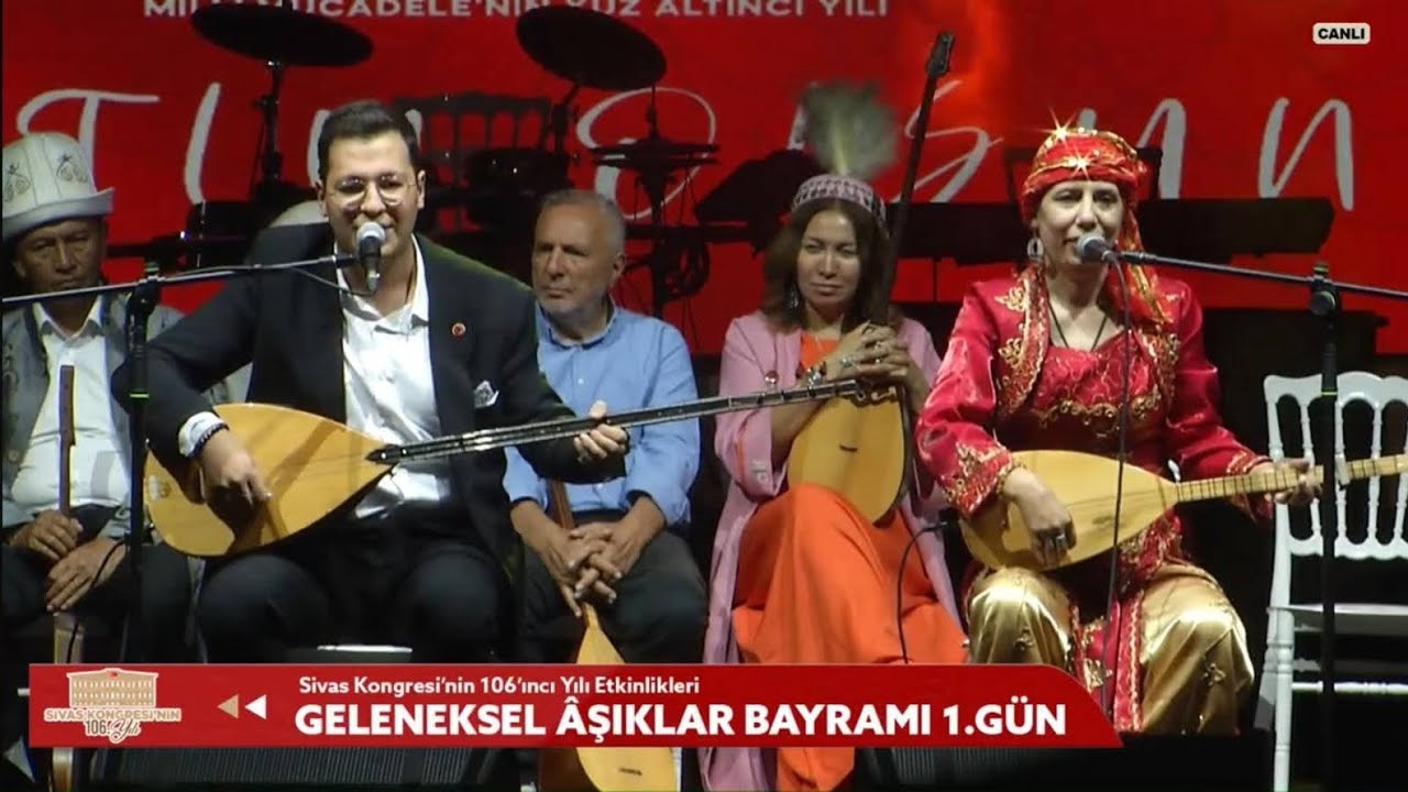 Kadın-Erkek Atışması Aşık Özlem Olgaç İle Aşık Mümtaz Sağlam Sivas Aşıklar Bayramı 