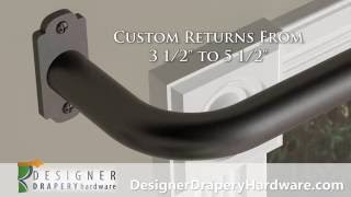 Wrap Around Curtain Rods - French Return Rods