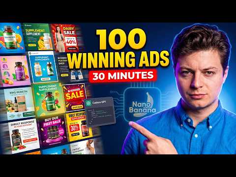How to print 100 winning AI Image ads in 30 minutes! (Fire your designer)