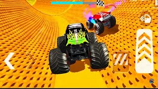 Monster Truck Mega Ramp Extreme Racing #121- Impossible GT Car Stunts Driving - Gadi game - Car Game