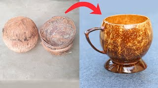 DIY Coconut Shell Cup At Homa / Verry Simple Craft #viral #trending #video #share #trend