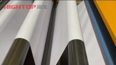 HQJ 1100D fabric banner roll to sheet cutting machine conveyor belt delivery