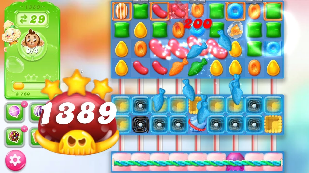 Candy Crush Jelly Saga Level 1389 || Hard Level || 3 Stars 🌟🌟🌟