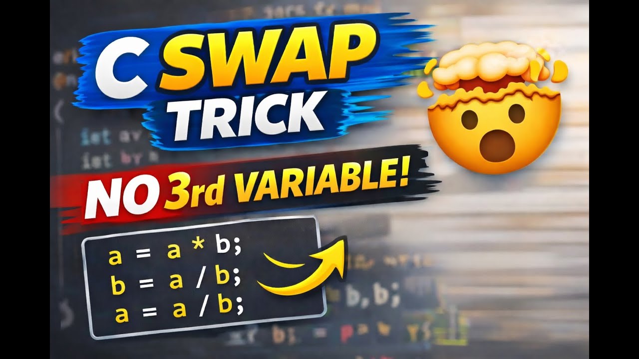 SWAP two variables using Multiplication & Division Method in C 