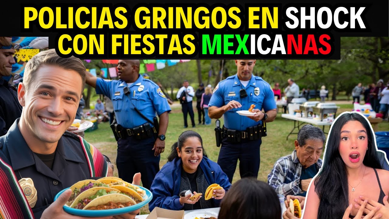 POLICÍAS GRINGOS SE RINDEN ANTE EL PODER DE LA FIESTA MEXICANA 🇲🇽😱  PERDIERON EL CONTROL 