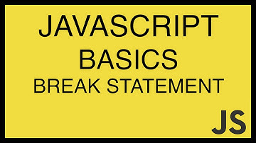 JavaScript Basics Tutorial 23 - Break Statement