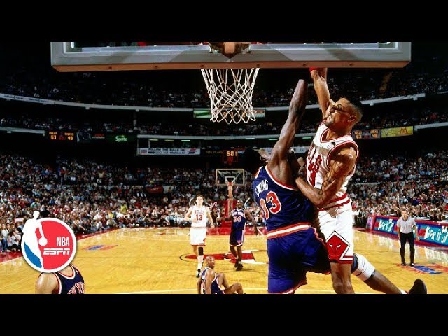 Scottie Pippen dunks on Patrick Ewing, then scoffs Spike Lee | ESPN Archives