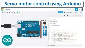 Servo motor control using Arduino I Tinkercad Design using Arduino & Servo motor