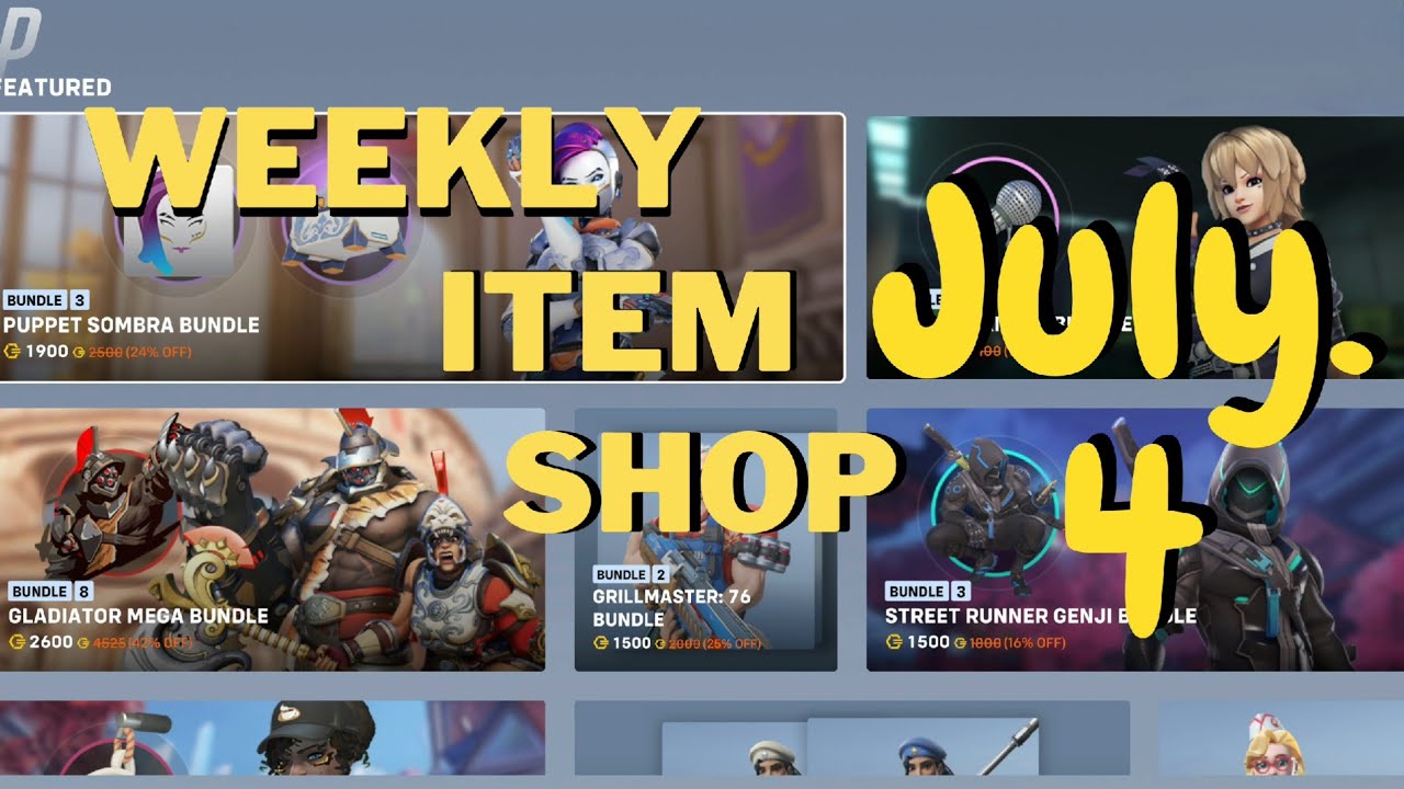 Overwatch 2 Weekly Item Shop ( July 4th ) - YouTube
