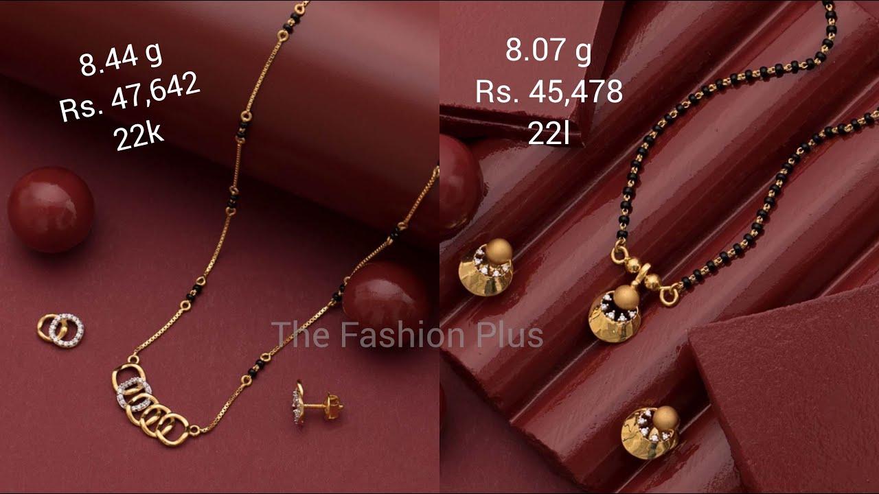 short ms | Gold mangalsutra designs, Black beads mangalsutra design, Gold  fashion necklace