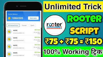 Rooter Coin Adder Script || Rooter Refer Bypass Script|| New PayTM Earning App || #Rooter_Script