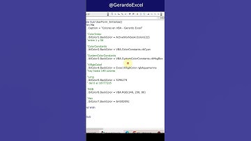 Colores con VBA Excel #excel #vba #colors