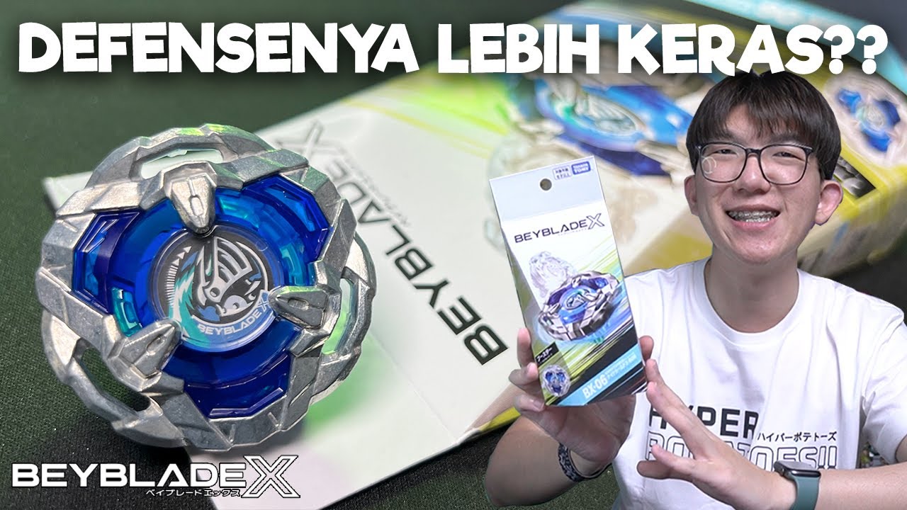 KERAS!! BEYBLADE DEFENSE SAKTI! Unboxing BX-06 Knightshield 3-80N ...