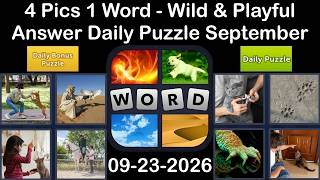 4 Pics 1 Word - ANSWER 23 September 2026 –Wild & Playful - Daily Puzzle + Bonus (Solution) screenshot 5