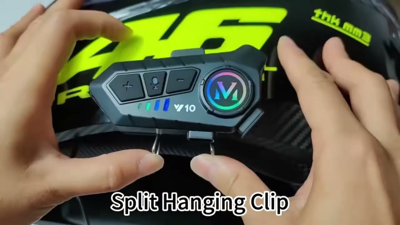 Y10 Motorcycle Helmet Headset Bluetooth 1000Mah Noise Reduction