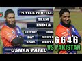 USMAN PATEL RAIGAD KA TIGER in 10PL  vs PAKISTAN