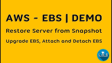 AWS EBS DEMO | Restore Server from Snapshot, Upgrade EBS, Attach and Detach EBS